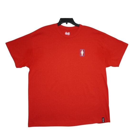 Hello Kitty x Girl Skateboards Red Graphic Tee – Size XL – Rainbow Pixel Art - Picture 1 of 2